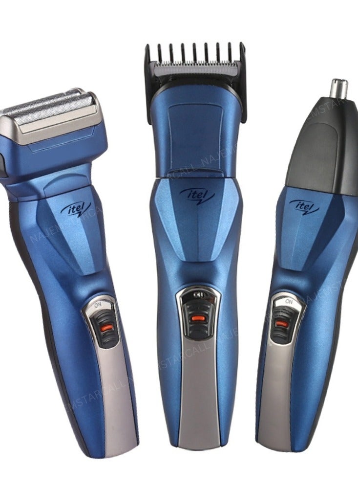 إيتيل ماكينة حلاقة 3 في 1 من ITEL مع ماكينة قص شعر الأنف وماكينة قص الشعر - Image 1