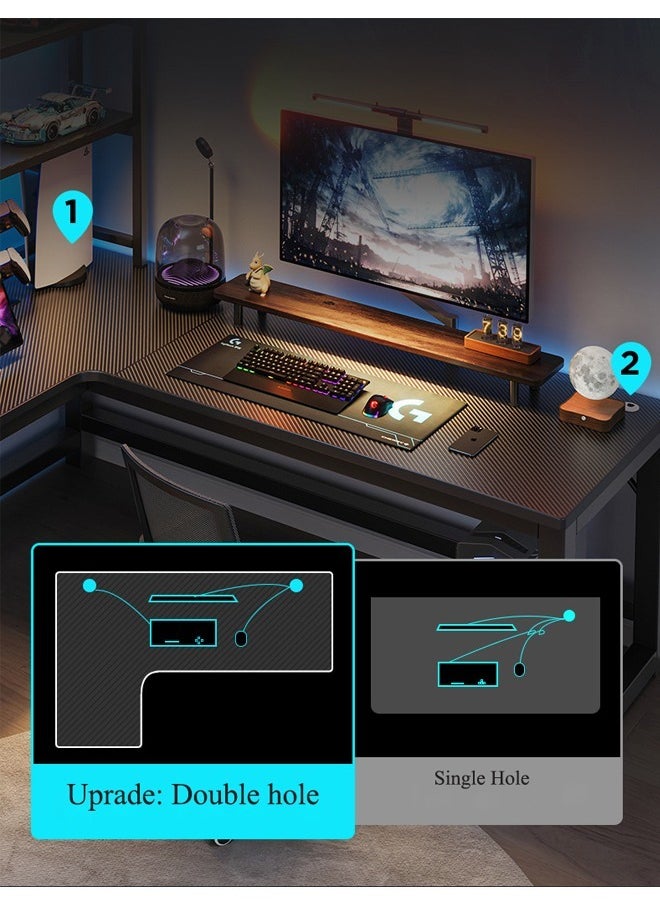 keke L Shape Gaming and Computer Table for Home Office Workstation 140X120 cm (Left Corner)  - Image 4