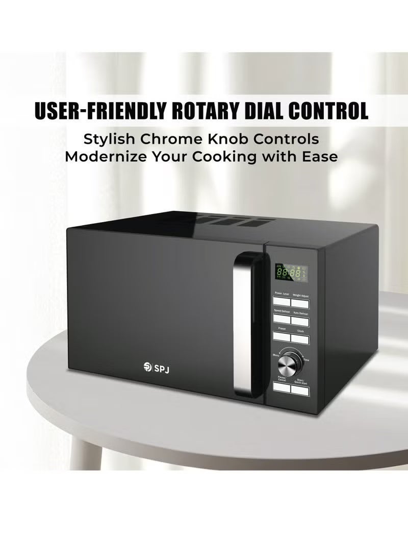 اس بي جي فرن ميكروويف رقمي SPJ سعة ٢٥ لترًا مع شواية - قوة ٩٠٠ واط | ٦ مستويات طاقة | مؤقت ٩٥ دقيقة | قفل أمان للأطفال | شاشة LED | تحكم باللمس سهل الاستخدام | MWBLU-25L004 | أسود | ضمان لمدة عام - Image 4