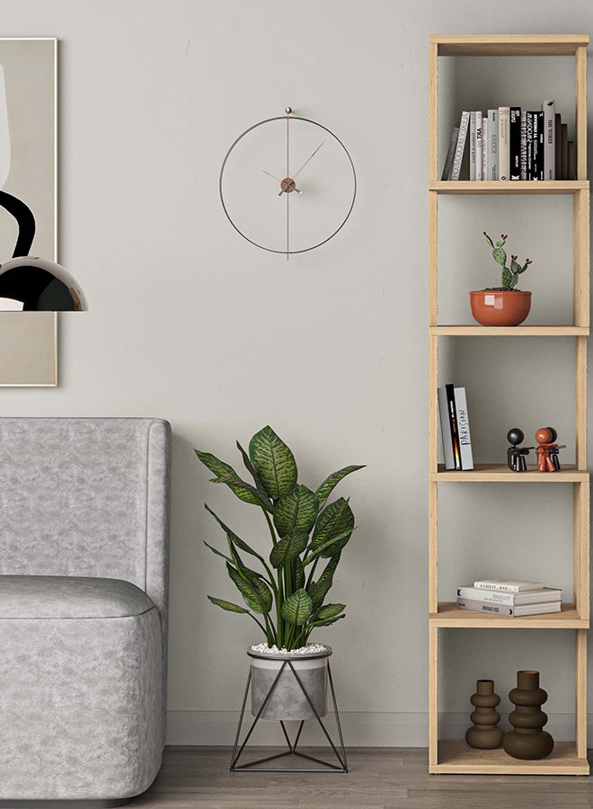 Mourah Home Piri Corner Bookcase Modern Book Shelf Cabinet s Tier Multi Storage Bookshelf Rack Display Unit For Bedroom Living Room  30X161X35Cm  30X161X35Cm Oak - Image 2