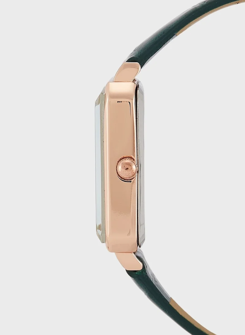 ELLA Croc Strap Rectangle Watch