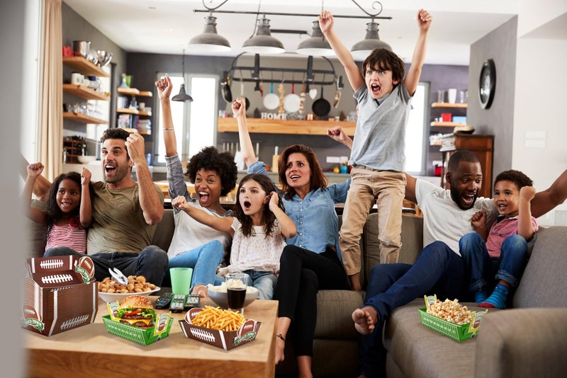 Geefuun 50 Pack Football Party Decorations Paper Food Trays - Movie Night Supplies Snack Stadium Serving Plates for Super Football Bowl Birthday Disposable Decor(Style 2) - Image 4