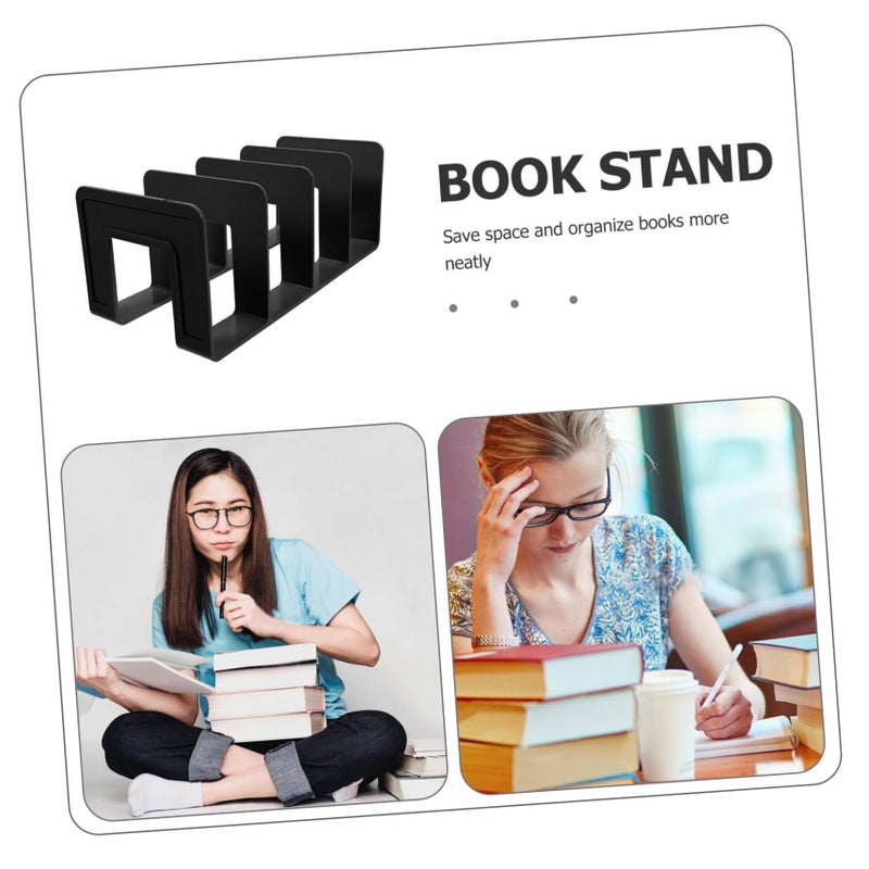 Heavy Duty 180g Bookends for Home Office Sturdy Vertical File Holder with Rounded Edges - Image 4