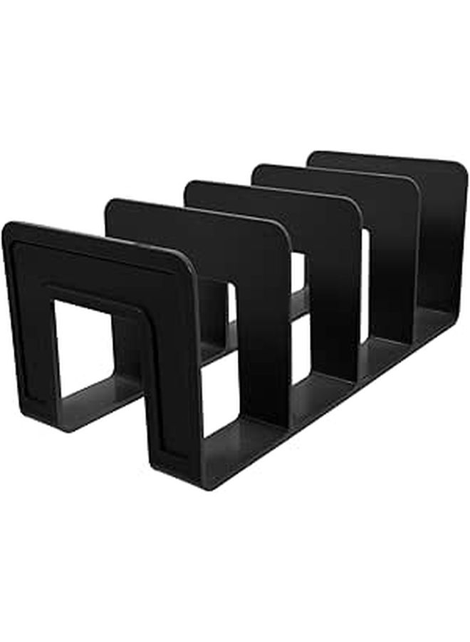 Heavy Duty 180g Bookends for Home Office Sturdy Vertical File Holder with Rounded Edges - Image 1