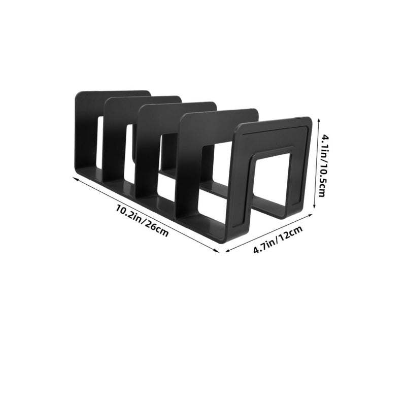 Heavy Duty 180g Bookends for Home Office Sturdy Vertical File Holder with Rounded Edges - Image 3