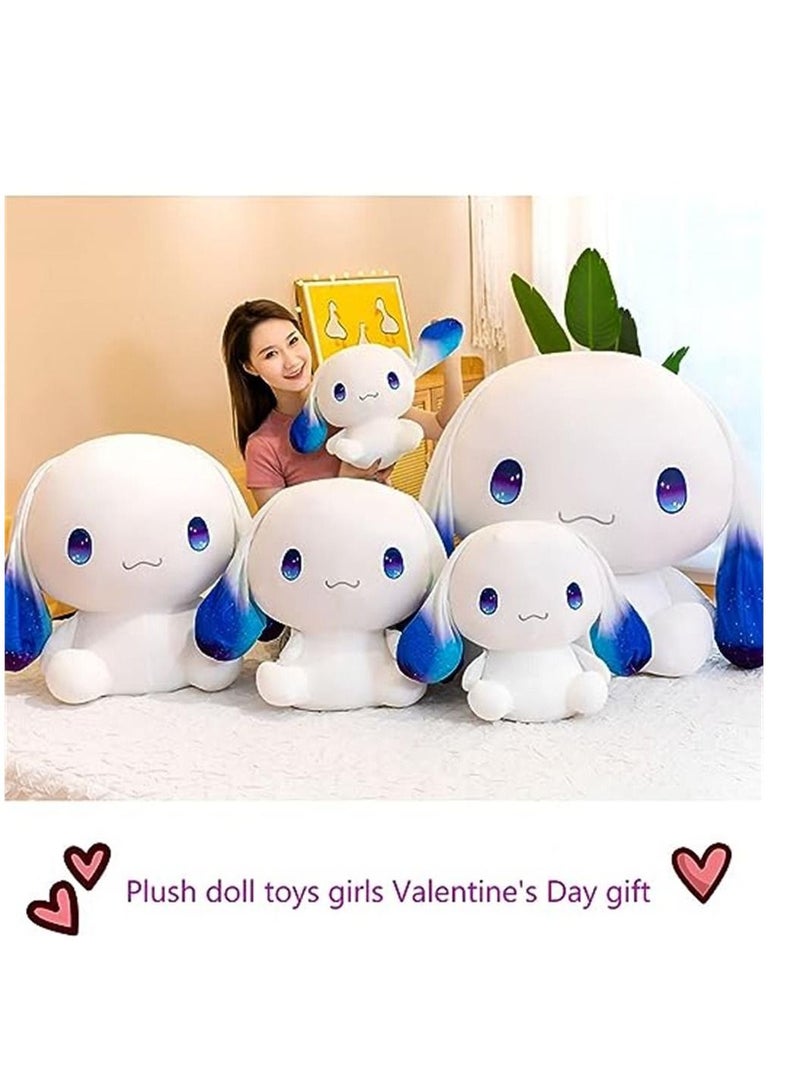 Cute Plushies Dog Stuffed Animals Big Ear White Plush Toy Hugging Animal Soft Gift Accompany for Boy Girls Kids Birthdays , Body Pillow
