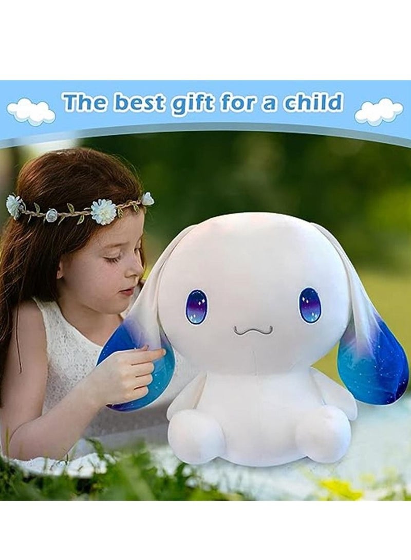 Cute Plushies Dog Stuffed Animals Big Ear White Plush Toy Hugging Animal Soft Gift Accompany for Boy Girls Kids Birthdays , Body Pillow