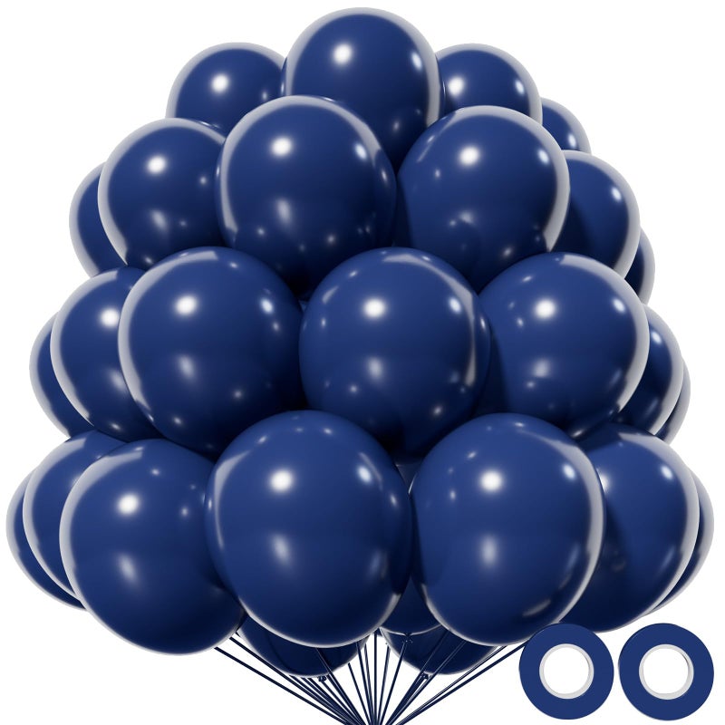 KAWKALSH Navy Blue Balloon 110pcs, 12 Inch Thickened Latex Party Balloons Helium Bright Color for Birthday Baby Shower Wedding Party Supplies Arch Garland Decoration - Image 1