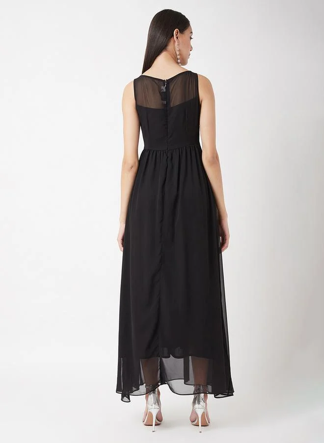 Miss Chase Embroidered Chiffon Dress