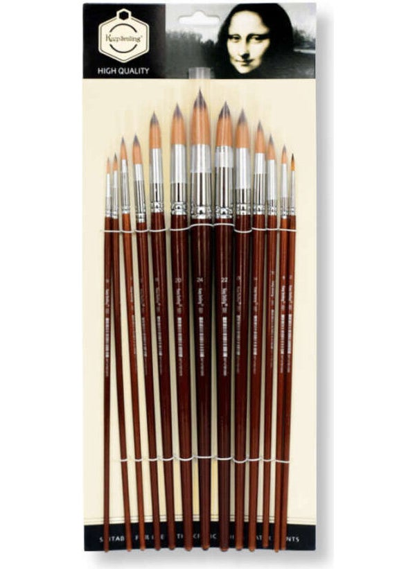 Keep Smiling Synthetic Round Tip Brush Set of 13 G108  - Image 3