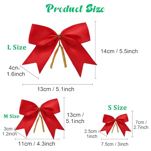 AKLVBL 48 Pack Satin Ribbon Bows Pretied Bows for DIY CraftWedding Treat Bags Gift Bags Bakery Candy Bags and Package Decorating S Size - Image 5