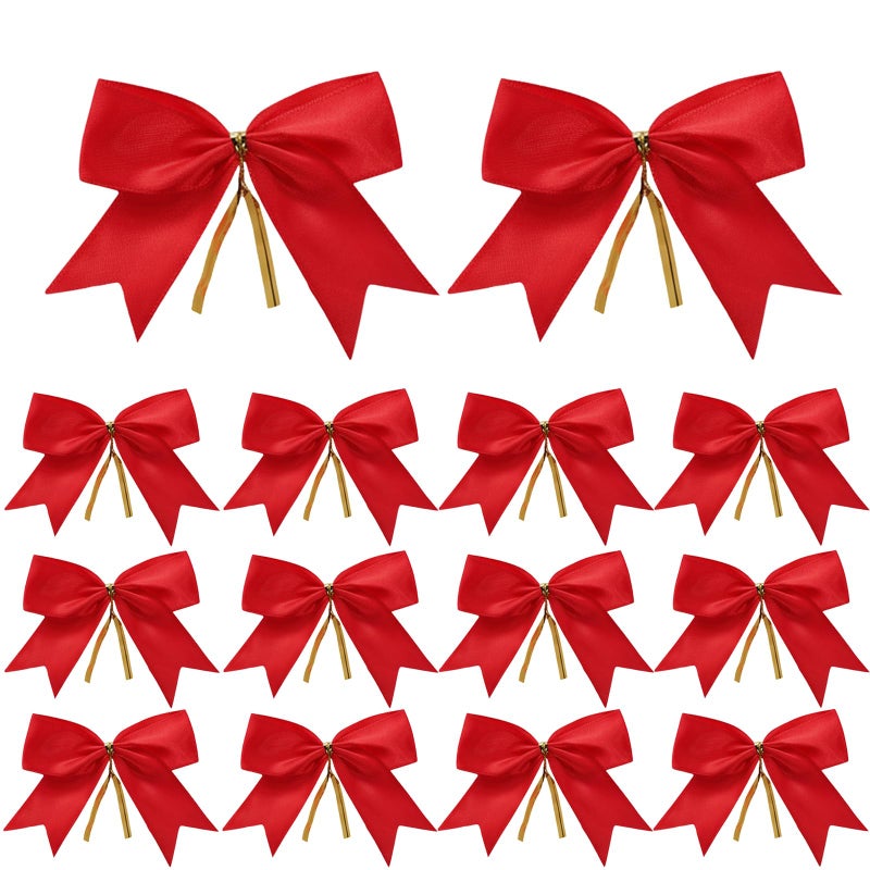 AKLVBL 48 Pack Satin Ribbon Bows Pretied Bows for DIY CraftWedding Treat Bags Gift Bags Bakery Candy Bags and Package Decorating S Size - Image 3