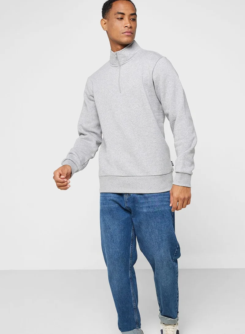 Only & Sons Essential Half Zippered Sweatshirt