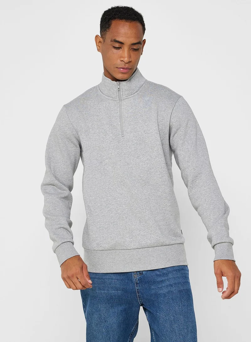 Only & Sons Essential Half Zippered Sweatshirt