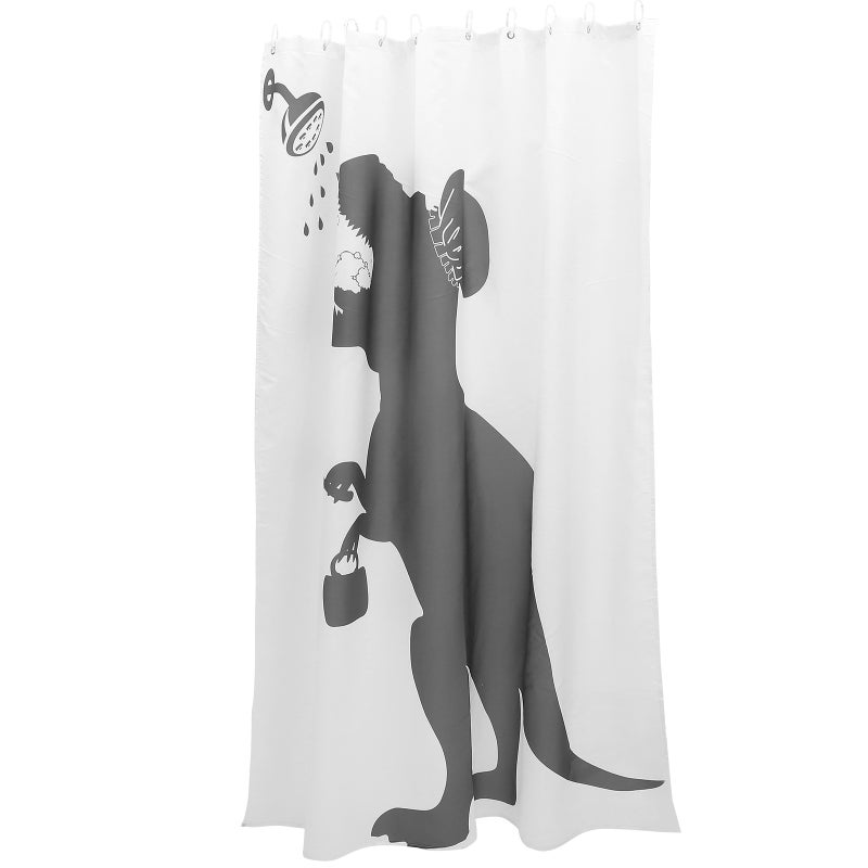 2pcs Dinosaur Shower Curtain Practical Bathroom Partition Curtain - Image 4