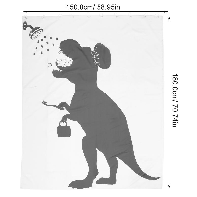 2pcs Dinosaur Shower Curtain Practical Bathroom Partition Curtain - Image 2