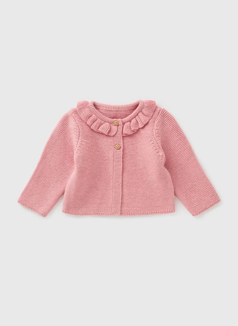 ماتلان Baby Pink Frill Cardigan