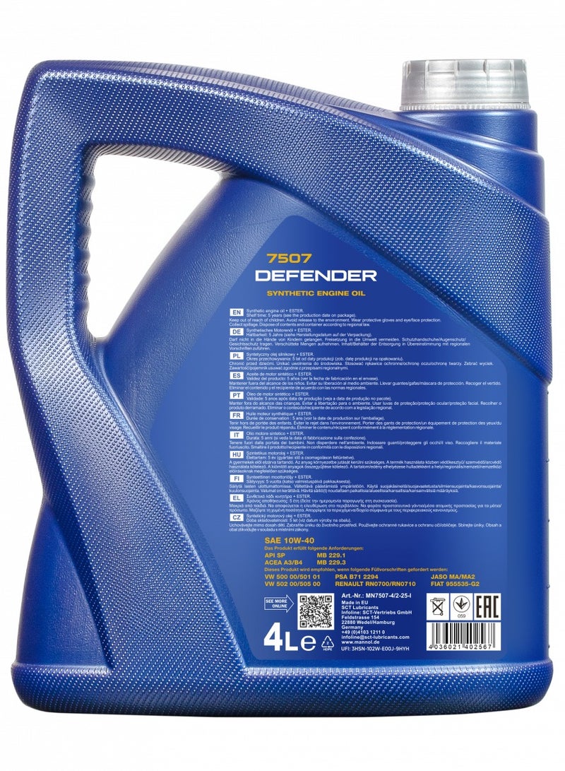 Mannol Defender Motor Oil 10W-40 4L - Image 2