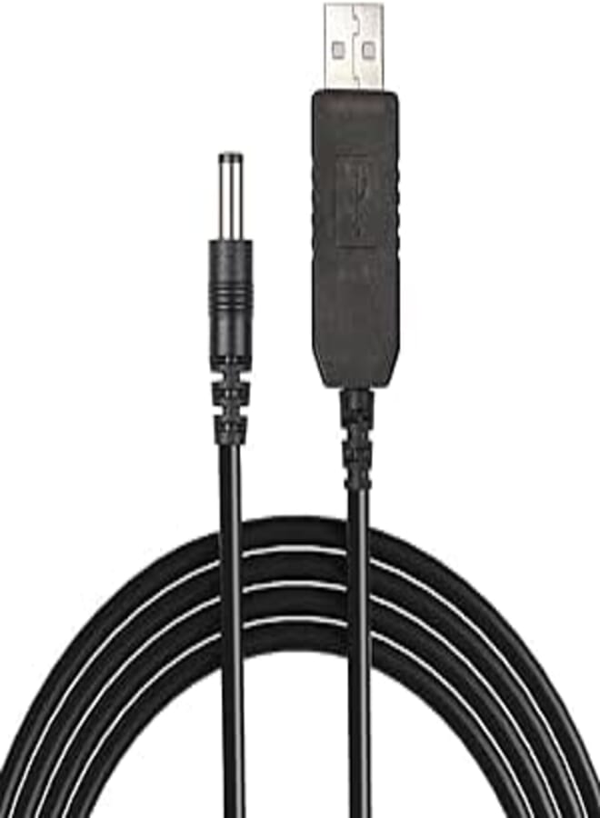 URAQT URAQT 5V to 12V USB to DC Hollow Plug Charging Cable for Vacuum Cleaner, Keyboard, Ip Camera, Router, Mini Lcd Monitor, 1M