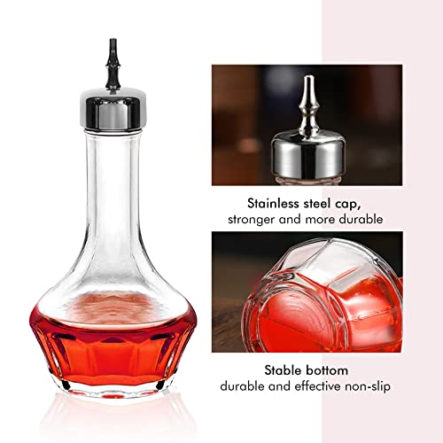 LINALL Bitters Bottle Set of 6-50ml/1.6oz Glass Dash Bottle with Dasher Top, Professional Bar Tool for Making Cocktails - Image 3