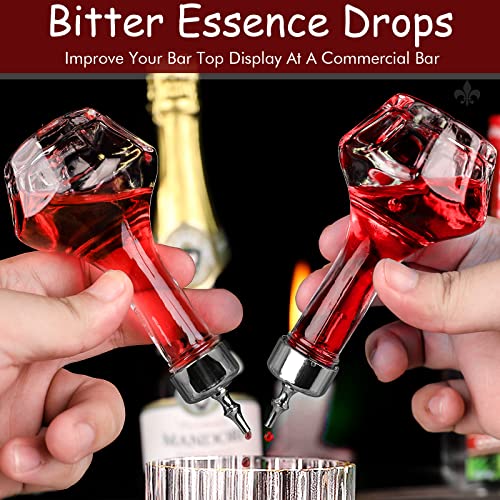 LINALL Bitters Bottle Set of 6-50ml/1.6oz Glass Dash Bottle with Dasher Top, Professional Bar Tool for Making Cocktails - Image 5