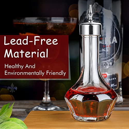 LINALL Bitters Bottle Set of 6-50ml/1.6oz Glass Dash Bottle with Dasher Top, Professional Bar Tool for Making Cocktails - Image 4