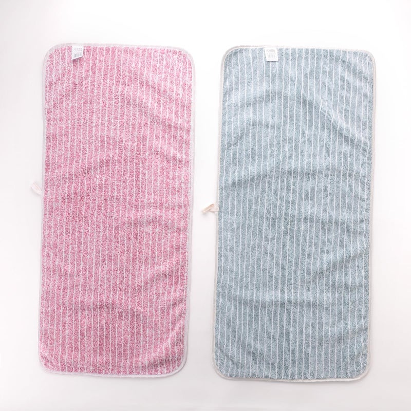 Homestic 2 Piece Hand Towel Set|280 GSM|Gtm & Workout Towels|Super Absorbent & Antibacterial Treatment|Small Size, Travel Friendly (Pink & Green) - Image 2