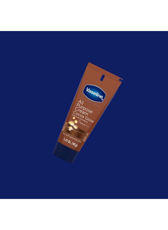 Vaseline Vaseline All Purpose Cream Cocoa Glow, with Pure Cocoa Butter, 4-Pack, 1.41 FL Oz Each, 4 Tubes  - Image 5