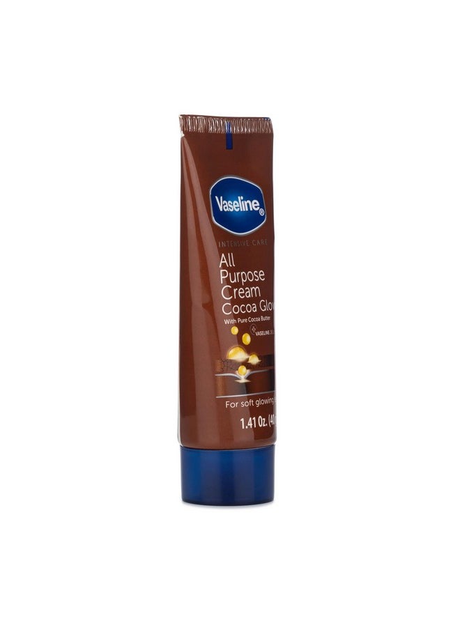 Vaseline Vaseline All Purpose Cream Cocoa Glow, with Pure Cocoa Butter, 4-Pack, 1.41 FL Oz Each, 4 Tubes  - Image 2
