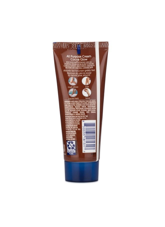Vaseline Vaseline All Purpose Cream Cocoa Glow, with Pure Cocoa Butter, 4-Pack, 1.41 FL Oz Each, 4 Tubes  - Image 4