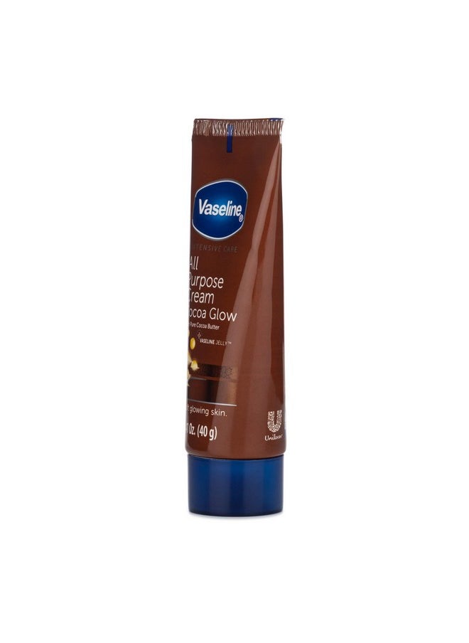 Vaseline Vaseline All Purpose Cream Cocoa Glow, with Pure Cocoa Butter, 4-Pack, 1.41 FL Oz Each, 4 Tubes  - Image 3