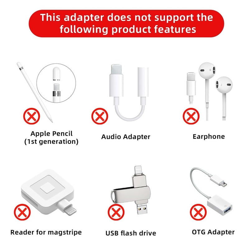 Verilux ® Type C to Lighting Connector with Lanyard Holes, Translucent C Type Male to Lighting Female Adapter 480Mbps High-Speed Data Transmission - Image 2