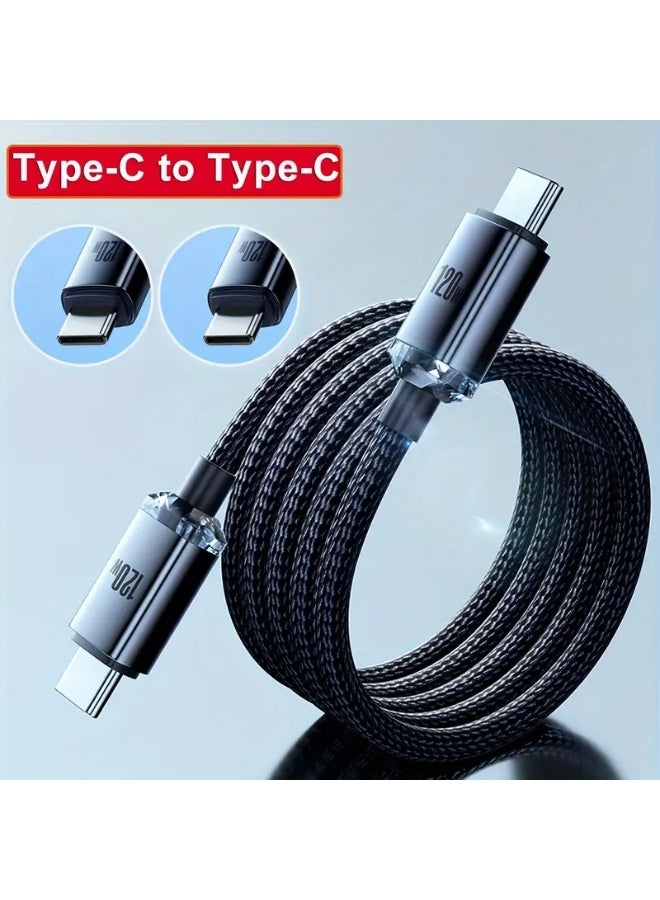 Arabash 120W 6A USB C Fast Charging Cable 1M Type C to Type C USB to Type C Data Cable for Samsung Xiaomi Huawei OPPO MacBook iPad - Image 2