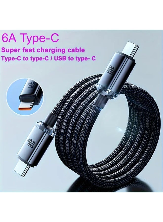 Arabash 120W 6A USB C Fast Charging Cable 1M Type C to Type C USB to Type C Data Cable for Samsung Xiaomi Huawei OPPO MacBook iPad - Image 5