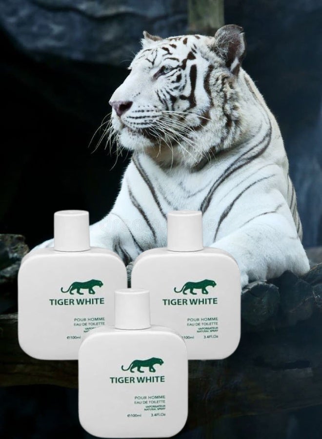 TRI 3 Pieces Tiger White Perfume 100ML - Image 1