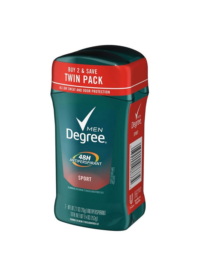 Degree Men , Invisible Solid Deodorant, Sport, Twin Pack, 2.7 Ounce, Pack Of 2  - Image 3