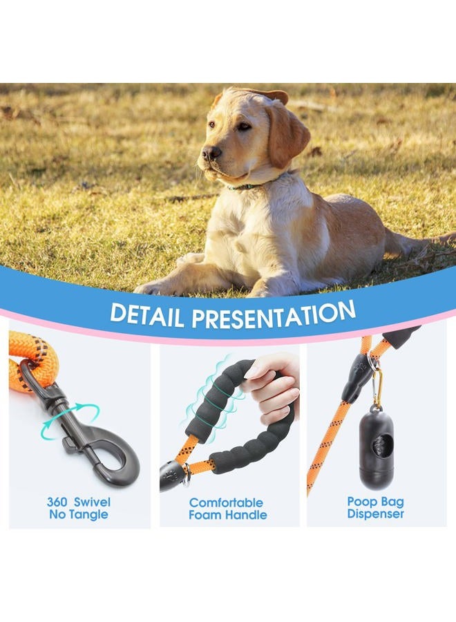 BAAPET 4/5/6 FT Strong Dog Leash with Comfortable Padded Handle and Highly Reflective Threads Heavy Duty Dog Leashes for Small Medium Large Dogs (6FT, Orange) - Image 3