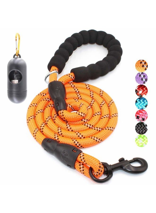 BAAPET 4/5/6 FT Strong Dog Leash with Comfortable Padded Handle and Highly Reflective Threads Heavy Duty Dog Leashes for Small Medium Large Dogs (6FT, Orange) - Image 1