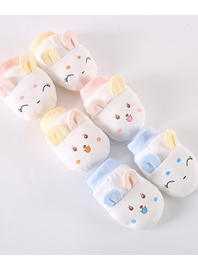 4Pcs Newborn Baby Gloves, anti-Scratch Face and anti-bite Baby Gloves  - Image 3