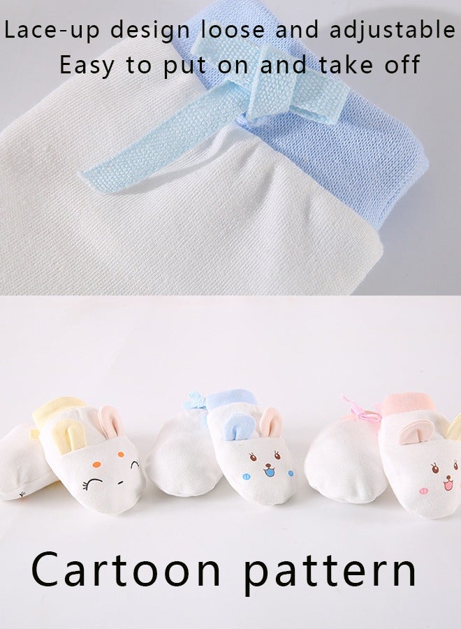 4Pcs Newborn Baby Gloves, anti-Scratch Face and anti-bite Baby Gloves  - Image 5
