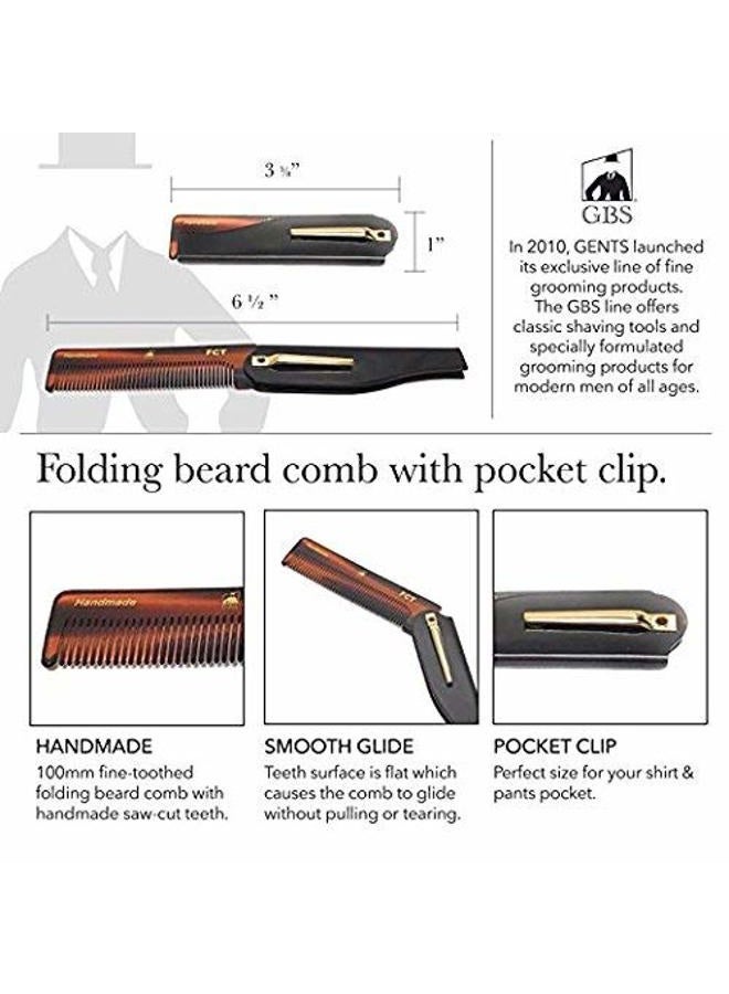 G.B.S Men's All-Natural Hair & Mustache Styling Wax Clay (3oz), Folding Comb & 7in Dressing Comb Bundle - Image 2