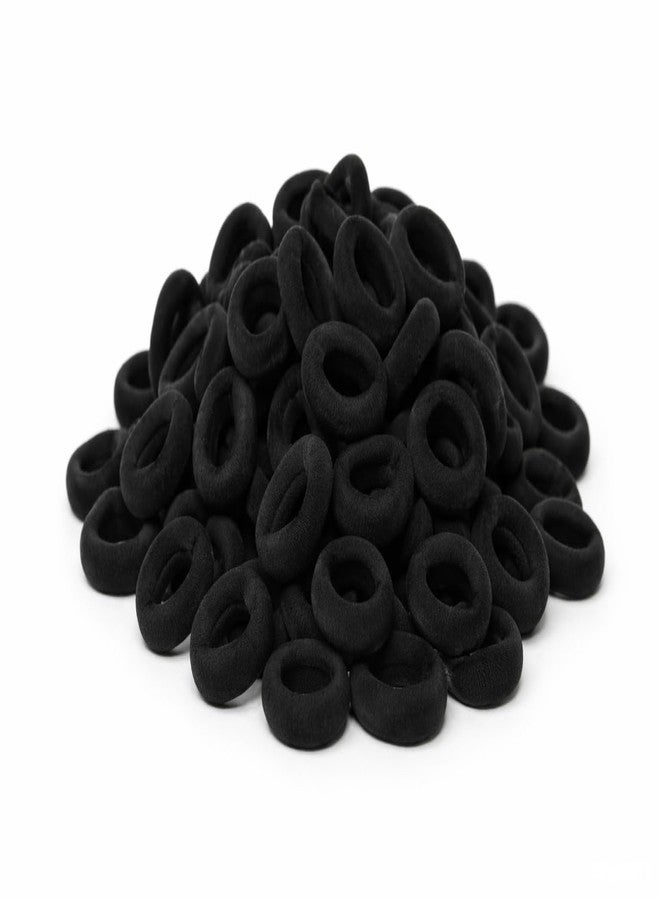 Frescorr (200 pcs) Baby Hair Ties | Soft No-Damage Premium Elastic Mini Rubber Bands for girls | Strong Stretch Ponytail Holders | Daily Use Hair Accessories | (100 Pastel &100 Black) - Image 3