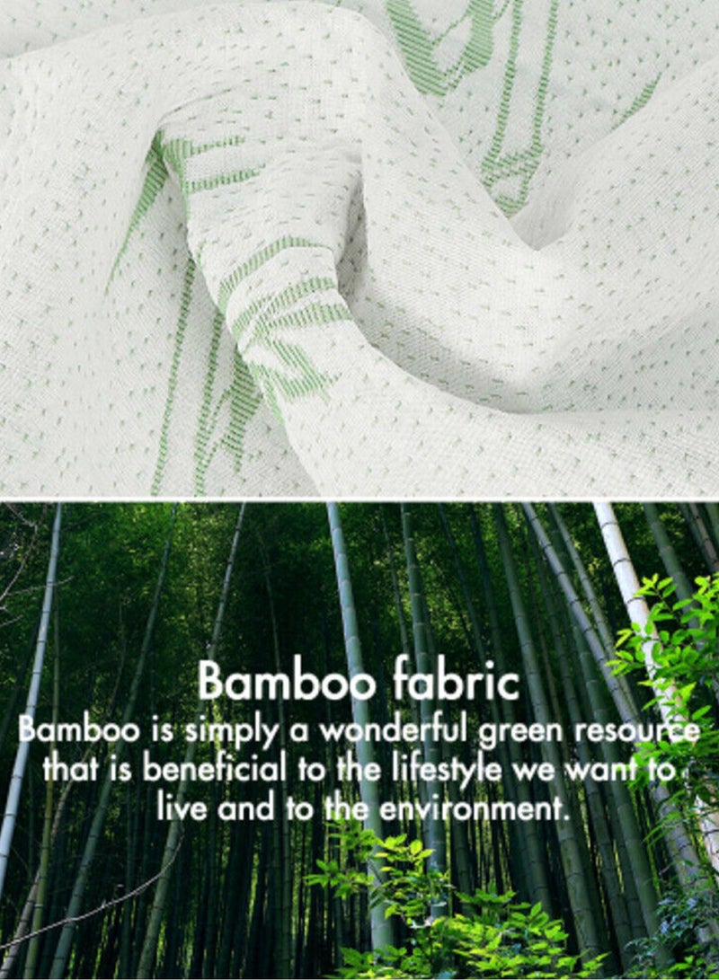 Mattress Topper Bamboo  800 GSM Cooling Mattress Pad for Back Pain,Soft Mattress Protector Cover with Four Corner Fixing Strap Height 8 cm Size 120x200cm - Image 2