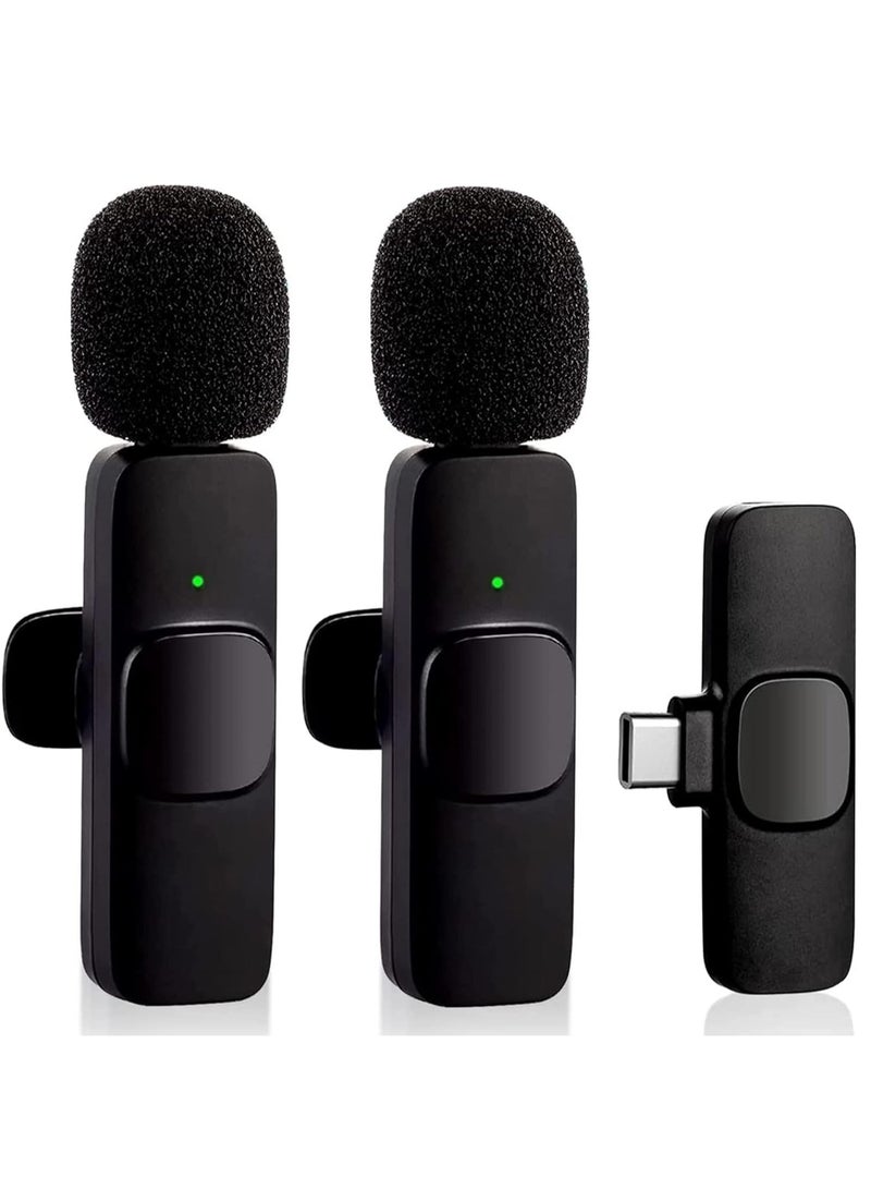 ELTRAZONE Wireless Lavalier Microphone for Type-C Phone- Plug-Play Wireless Mic with 2 Microphone for USB-C Android Phone Video Recording- Interview- Vlog- Auto Sync and Noise Reduction- 2.4G - Image 1