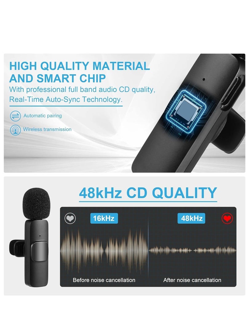 ELTRAZONE Wireless Lavalier Microphone for Type-C Phone- Plug-Play Wireless Mic with 2 Microphone for USB-C Android Phone Video Recording- Interview- Vlog- Auto Sync and Noise Reduction- 2.4G - Image 4
