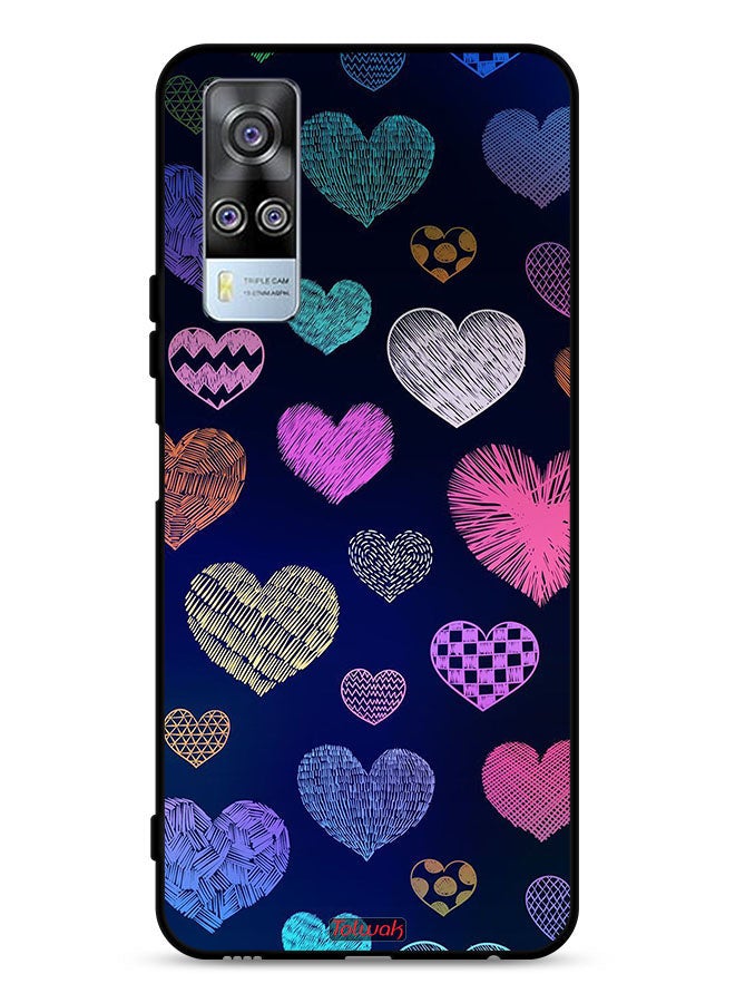 Tolwak vivo Y51 2020 Protective Case Cover Dhaga Hearts Pattern - Image 1