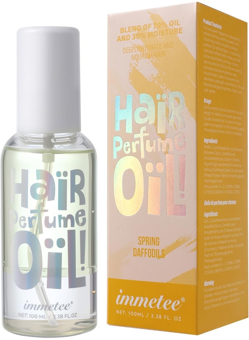 Hair Perfume Oil, Floral Perfume Spray, Floral Moisturizing Hair Mist, Long-lasting Fragrance without Greasiness 100ml