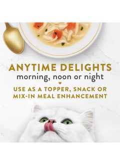 Fancy Feast Y Feast Lickable Senior Cat Food Broth Topper Creamy With White Meat Chicken  (Pack Of 16) 1.4 Oz. Pouches  - Image 4