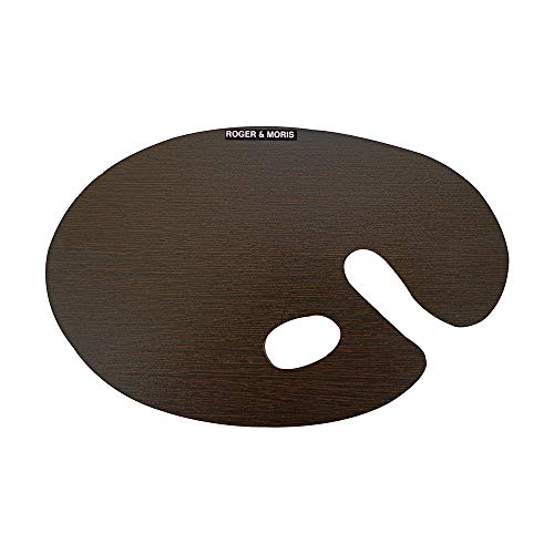 Roger & Moris Artist Wooden Palette (Wenge) with Thumb Hole for Drawing, Painting and Coloring Size (8 inch X 12- inch) - Image 1