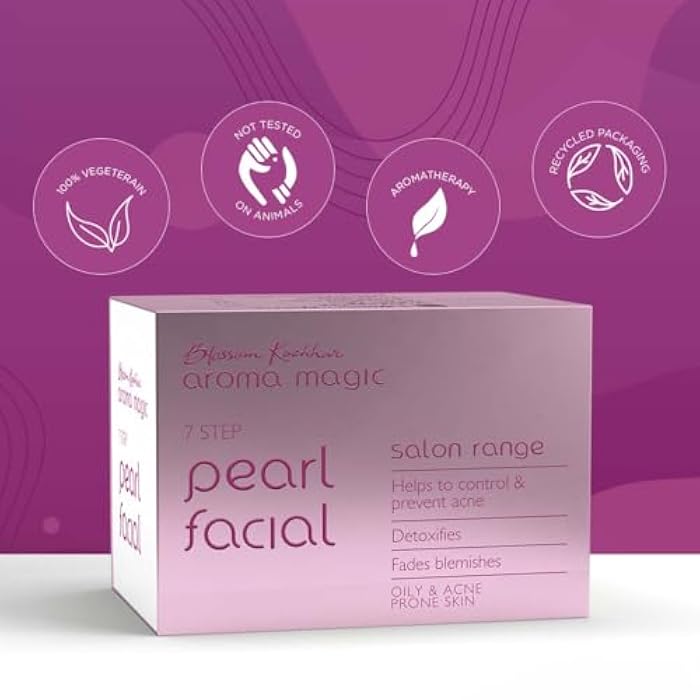 Aroma Magic مجموعة عناية الوجه من أروما ماجيك بيرل | 7 خطوات للعناية بالبشرة الدهنية والمعرضة لحب الشباب | Detoxifies, Hydrates & Revitalizes | تنظيف عميق، ينقي ويعزز نسيج البشرة | توهج بجودة الصالون - Image 5
